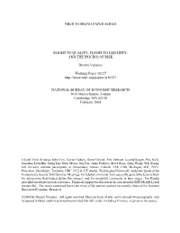 NBER WORKING PAPER SERIES FLIGHT to QUALITY, FLIGHT to LIQUIDITY, and the PRICING of RISK Dimitri Vayanos Working Paper 10327 Ht