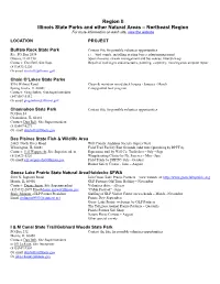 Northeast Region for More Information on Each Site, View the Website