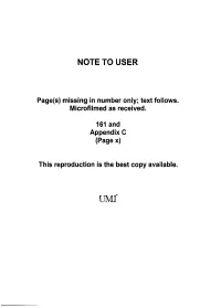 Note to User