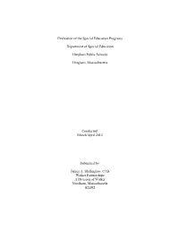 Template for Program Evaluations