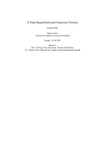 A Rule-Based Style and Grammar Checker