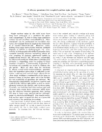 Arxiv:1904.08260V2 [Quant-Ph] 28 Jun 2019 Ment Via Electron Shuttling[3]