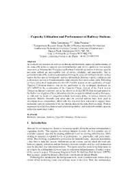 Capacity Utilisation and Performance at Railway Stations