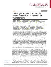 Cholangiocarcinoma 2020: the Next Horizon in Mechanisms and Management