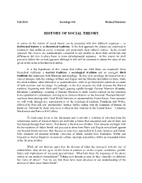 History of Social Theory