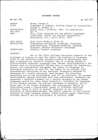 Languages of Oceania. Working Papers in Linguistics; Volume 2, Number 3