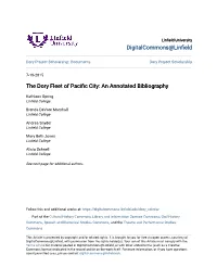 The Dory Fleet of Pacific City: an Annotated Bibliography