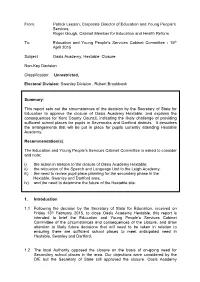 Oasis Academy, Hextable: Closure