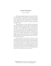Patent Conflicts