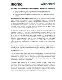 Wirecard and Klarna Launch Joint Payment Solution for Merchants