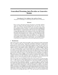 Generalized Denoising Auto-Encoders As Generative Models