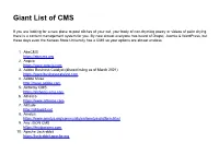 Giant List of CMS
