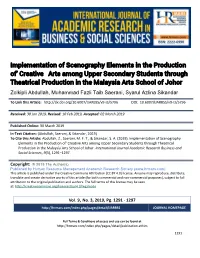 Implementation of Scenography Elements in the Production