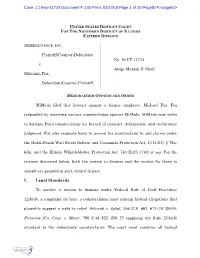 Plaintiff/Counter-Defendant, V. Defendant/Counter-Plaintiff. No. 16