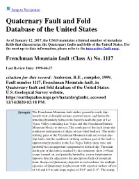 Quaternary Fault and Fold Database of the United States