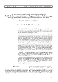 The Type Specimens of South American Dung Beetles. Part I: On