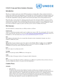 UNECE Tram and Metro Statistics Metadata Introduction File Structure Country Notes