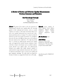 A Review of Service and E-Service Quality Measurements: Previous Literature and Extension