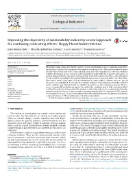 Improving the Objectivity of Sustainability Indices by a Novel Approach