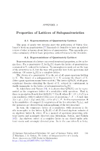 Properties of Lattices of Subquasivarieties