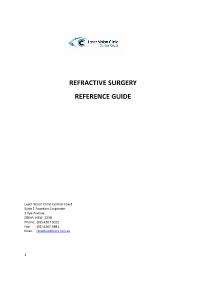 Refractive Surgery Reference Guide