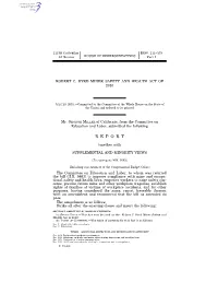 Robert C. Byrd Miner Safety and Health Act of 2010