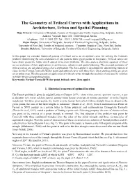 The Geometry of Trifocal Curves with Applications in Architecture, Urban