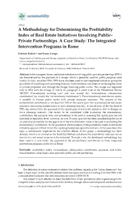 A Methodology for Determining the Profitability Index of Real Estate Initiatives Involving Public– Private Partnerships