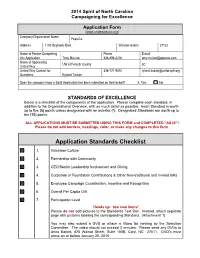 Application Standards Checklist