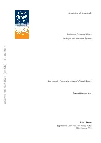 Automatic Determination of Chord Roots