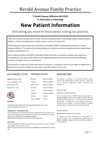 New Patient Information Everything You Need to Know About Visiting Our Practice