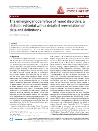 The Emerging Modern Face of Mood Disorders