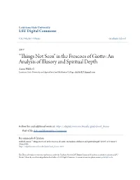 "Things Not Seen" in the Frescoes of Giotto