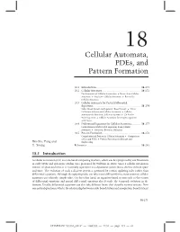 Cellular Automata, Pdes, and Pattern Formation