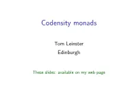 Codensity Monads
