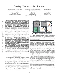 Fuzzing Hardware Like Software