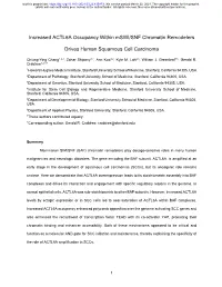 Increased ACTL6A Occupancy Within Mswi/SNF Chromatin Remodelers