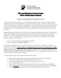 2021 Lost Fishing Gear Recovery Project: Call for Working Water Assistance