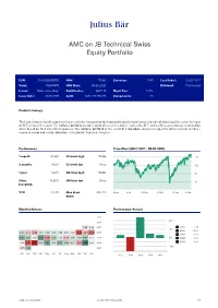 AMC on JB Technical Swiss Equity Portfolio