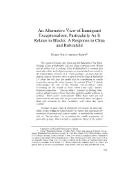 An Alternative View of Immigrant Exceptionalism, Particularly As It Relates to Blacks: a Response to Chua and Rubenfeld