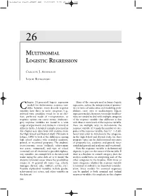 Multinomial Logistic Regression