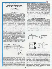 Optical Sectioning in Fluorescence Microscopy by Confocal and 2