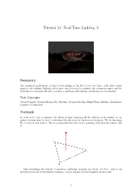 Real Time Lighting Tutorial