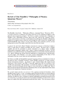 Review of Tim Maudlin's “Philosophy of Physics: Quantum Theory”