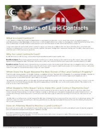 The Basics of Land Contracts