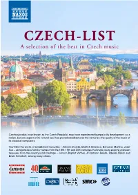 CZECH-LIST a Selection of the Best in Czech Music