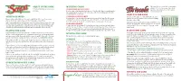 Getting Started Playing the Game Understanding the Cards Object Of