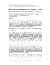 Multi-Objective Optimization of a Rectisol Process