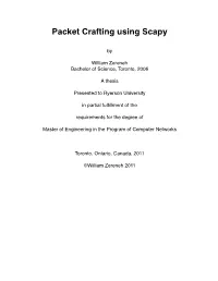 Packet Crafting Using Scapy