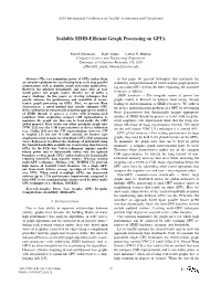 Scalable SIMD-Efficient Graph Processing on Gpus